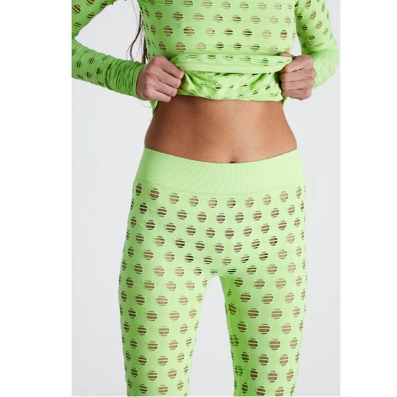 MAISIE WILEN PERFORATED STRETCH SET Wasabi - Picture 2 of 7
